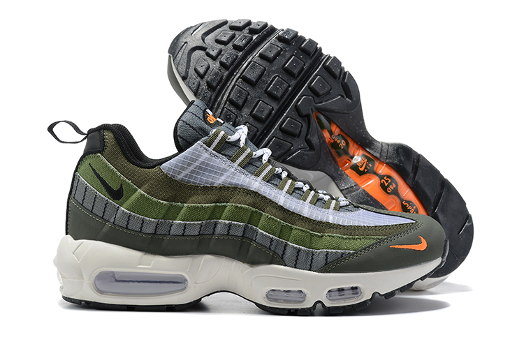 New 2021 Nike Air Max 95 Grey Green Orange